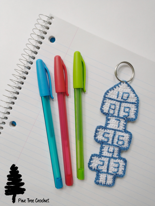 Hopscotch Keychain – A Free Crochet Pattern - Pine Tree Crochet